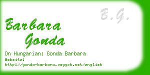 barbara gonda business card